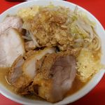 ラーメン二郎  - （2018.1.30）ラーメン、豚W、ニンニクましまし、アブラましまし　別角度