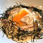 ギーモカフェ - 温玉めんたいクリームパスタ