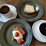 cafe634 - イチゴのタルト　レモンパウンドケーキ　コーヒー