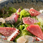 Seafood sashimi salad