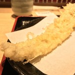味奈登庵 - お久しぶりです！  穴子天ぷら！  
            大きさも味わいも好ましい。