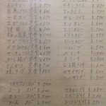 メニューは文字がかすれています(笑