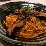 Pietro Centrale - なすとひき肉の辛みスパゲッティ