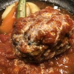 トマトソースのハンバーグステーキ。
          美味し。