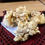 阿蘇　丸福 - 【から揚げ定食(骨なし)/800円】とりもも肉のから揚げです。