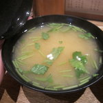 日本橋 天丼 金子半之助 - みそ汁１００円