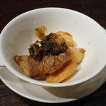 ロウホウトイ - マコモダケと豚肉の高菜煮込み