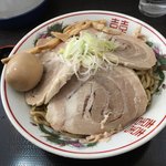 自家製太麺 渡辺 - 油そば300g 680えん 煮豚220えん 煮卵100えん トータル1000えん