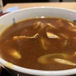 味奈登庵 - さらに  #食べログ的に撮るとこうなる。  
      カレー南蛮そばの別盛りだと、懸念点である熱さも緩和されるので、富士山登頂にも適している。