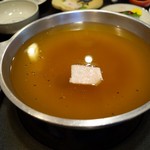 鯨料理 徳家 - （2017/12月）ハリハリ鍋のスープ