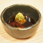 赤坂 すし 秀 - ミニ丼+握り5貫 1080円 の山葵醤油