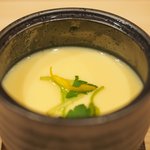 赤坂 すし 秀 - ミニ丼+握り5貫 1080円 の茶碗蒸し