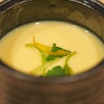 赤坂 すし 秀 - ミニ丼+握り5貫 1080円 の茶碗蒸し