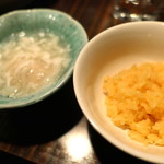 鳥みつ - 試作品（非売品）の餃子スープとTKGで！