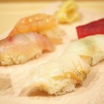 赤坂 すし 秀 - ミニ丼+握り5貫 1080円 の握り5貫