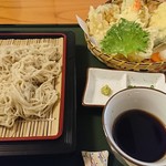 茂庵 - 天ざる1200円