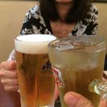 紅梅園 - H.29.10.3.昼 ハイボール vs 生ビール de 乾杯♪