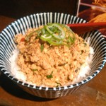 らーめん 鶏喰 - ピリ辛鶏そぼろご飯