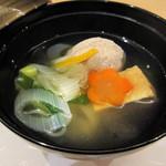 阿波座 なが友 - 4【椀物】鮪つみれ/下仁田葱(ねぎま汁)