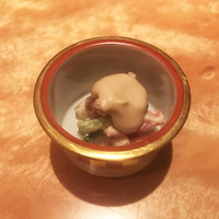 御料理 堀川 - 白和え（めっちゃ集中してパチリ。）