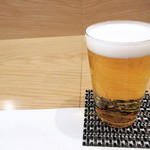 阿波座 なが友 - 生ビール500円(2017.12月下旬)