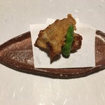 萩の宿 常茂恵 - 進肴：ふく唐揚げ