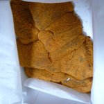 腰掛庵 - お持ち帰りのわらびもちを開ける♬2011/5