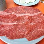米久本店 - 牛鍋「上」の肉