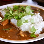 SpicyCafe　anise - あいがけカレーにパクチートッピング