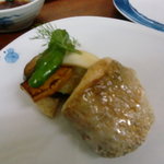 Rakusai - 焼肴で　のどぐろと焼野菜です。大手メーカーより商品化のお話を頂いた特製ダレでどうぞ。