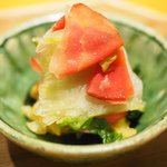 立場割烹 SSAW - 季節のぜいたく御膳 1000円 の塩麹のお新香(白菜と京人参)