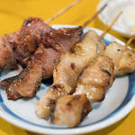 やきとん 元気 - 2018.2 上タン（1串200円）、ツラミ（1串150円）