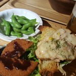 おふろcafe utatane - ビールと二品のおつまみセット