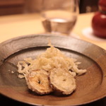 木山 - 白魚、堀川牛蒡の揚げ物