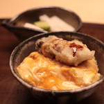 木山 - 牡蠣の卵とじ丼と香の物