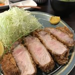 熟成豚 かわむら - 超特上リブロースかつ定食3672円