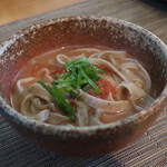 80327053 - トマトとチーズの平打ちそば