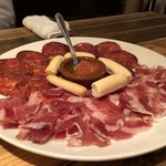 ハムとサラミの盛り合わせ