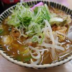 うどんのいなや - カレー中華+かき揚げ、ねぎ