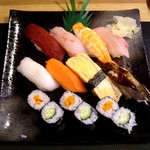 魚河岸 - ランチの握り寿司