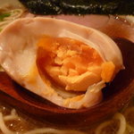 中華蕎麦 蘭鋳 - かじった味玉 5/30/'11