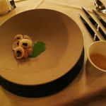 ステラート サパークラブ - 北海道産　甘海老　小蕪　伊産キャビア　ビスク