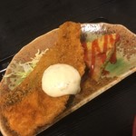 松風軒 - 熱々サーモンフライとしめじ入りのキッシュ