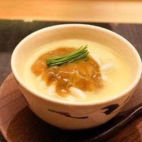 麻布十番 ふくだ - タラ白子、絹蒸、このわたかけ