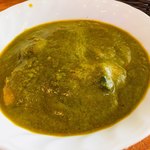 New Delhi - ほうれん草チキンカレーのアップ