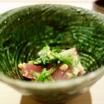 すし宮川  - ［2018/01］肴③ めじまぐろ せり 山わさび