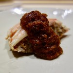 すし宮川  - ［2018/01］酒肴⑤ 香箱(松葉)がに 外子の黒酢ジュレ