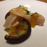 スガハラ - 北海道 帆立 + 大分 ステーキ椎茸 + 唐墨