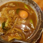 おぎ野 - イレギュラーメニュー。カレーライス卵トッピング