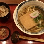 Kineya - きつねうどん定食（かやく御飯） ¥790